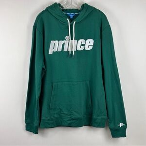 Prince Men's Pickleball Green Hooded Fleece Pullover Sweatshirt